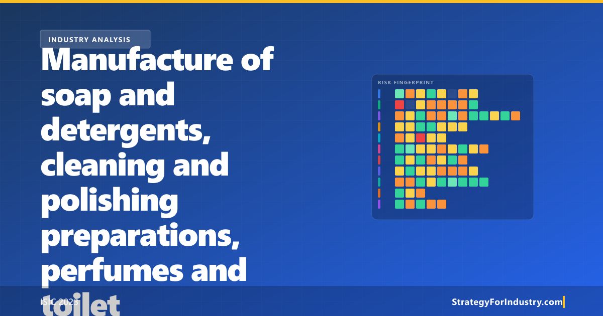 Soaps Analysis Soaps and Cosmetics: Industry Analysis, Ris... | Strategy for Industry