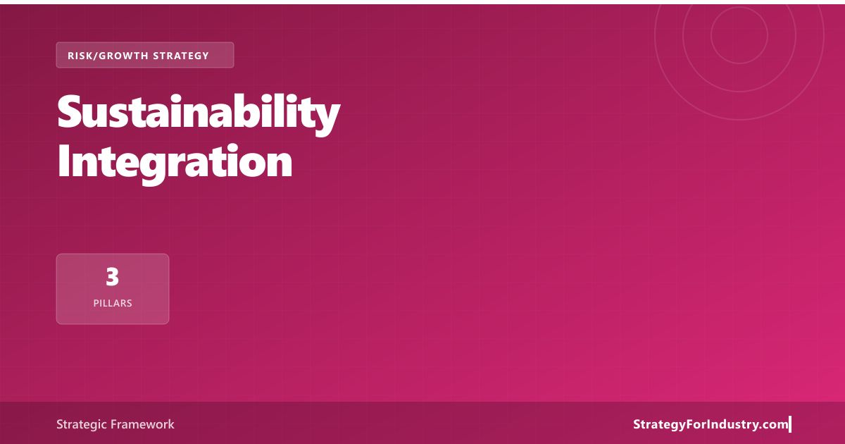Sustainability Integration — Strategic Framework